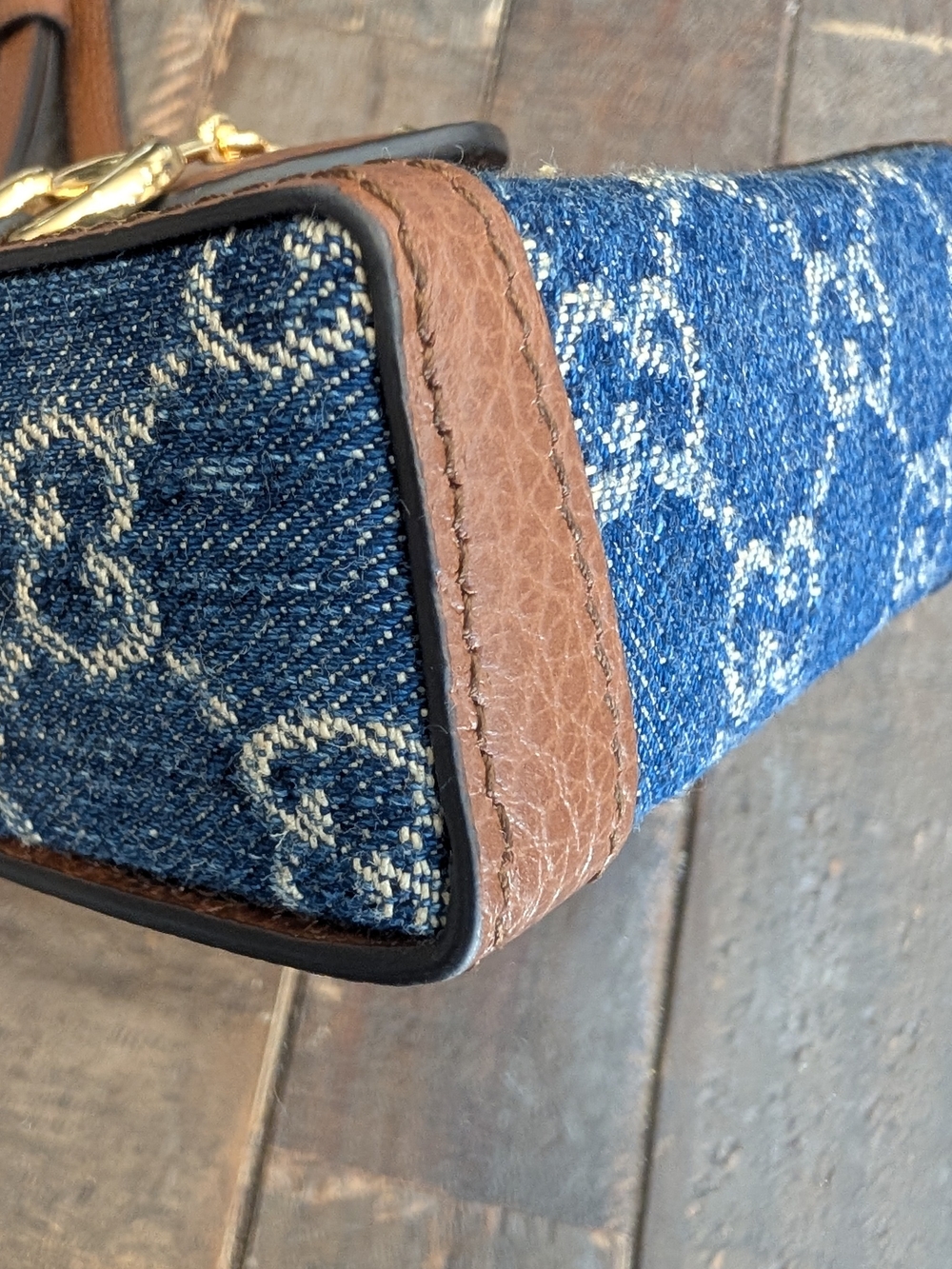 Gucci Denim Horsebit 1955 Mini Crossbody - Picture 3 of 10